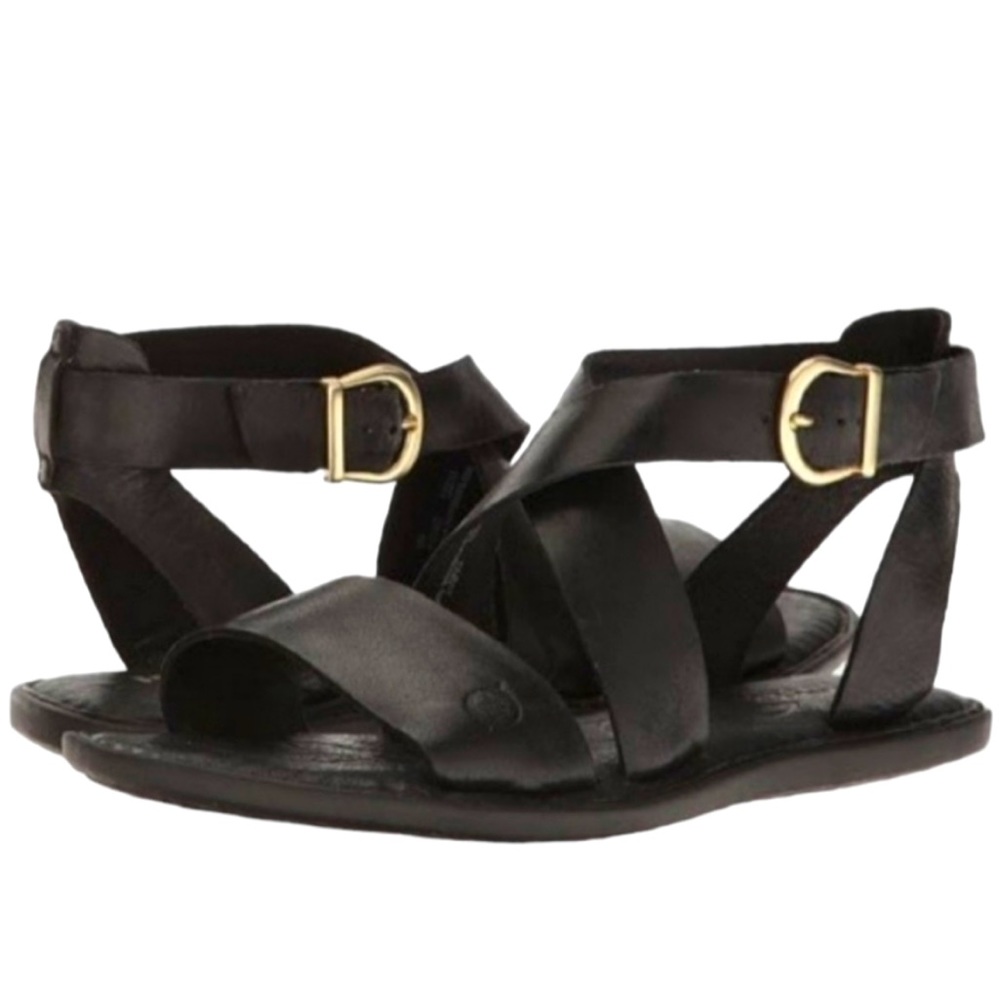 Born Neil Sandals, Real Leather, 8, Black